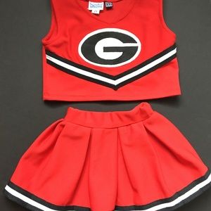 Toddler cheerleader outfit UGA 2T